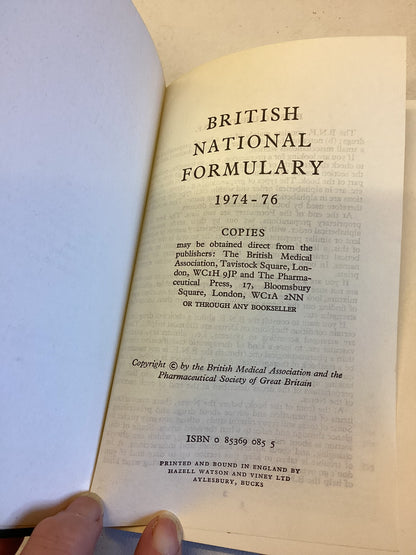 British National Formulary 1974-76