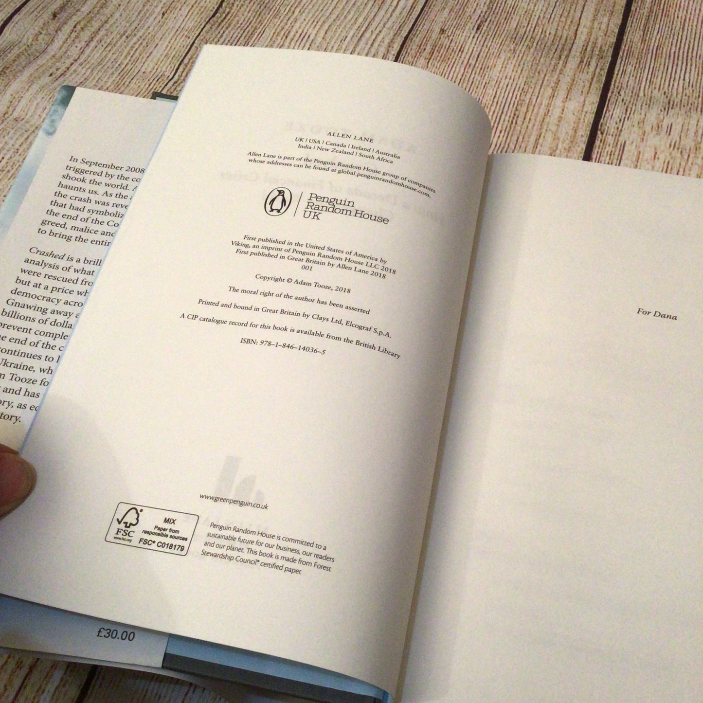 Crashed: How a Decade of Financial Crises Changed the World by Adam Tooze (2018)