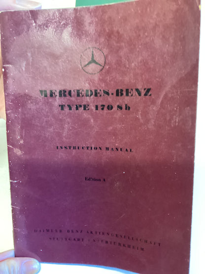 Mercedes Benz Type 170 SB Introduction Manual Edition A