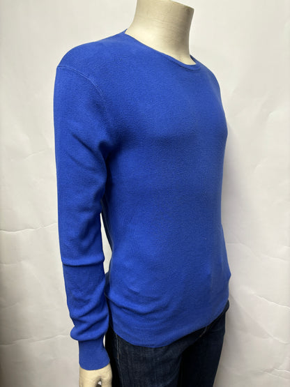 Ralph Lauren Polo Blue Pima Cotton Slim Fit Crew Neck Jumper Small