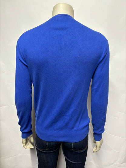 Ralph Lauren Polo Blue Pima Cotton Slim Fit Crew Neck Jumper Small