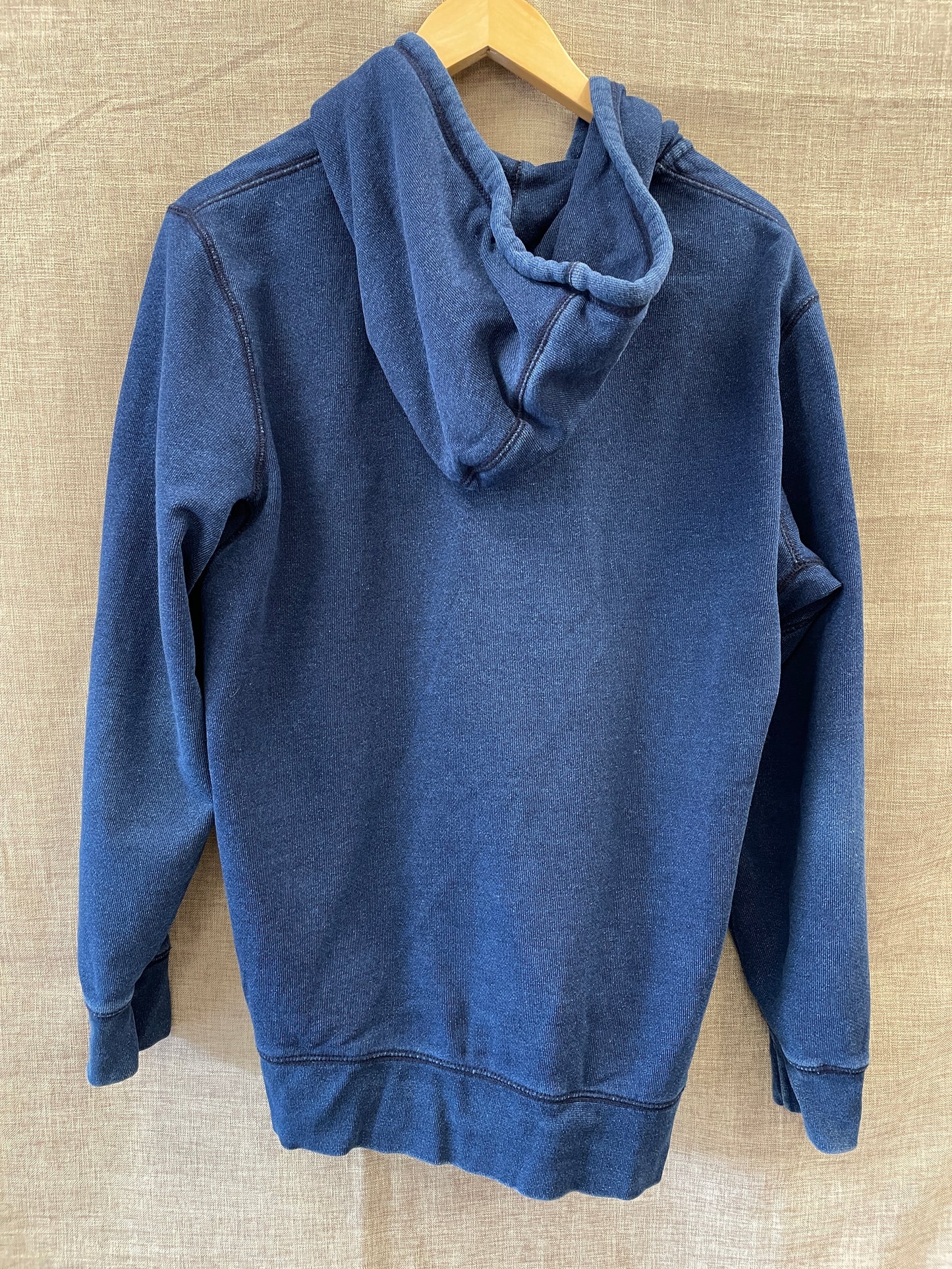Levi's Levi Strauss Red Tab Blue Indigo Distressed Hoodie Sweatshirt Medium