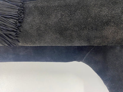 Yves Saint Laurent Vintage Black Suede Boots with Tassel 4