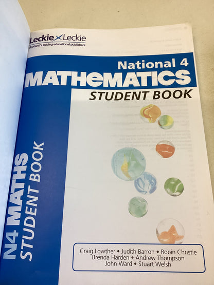 National 4 Maths Student Book Leckie