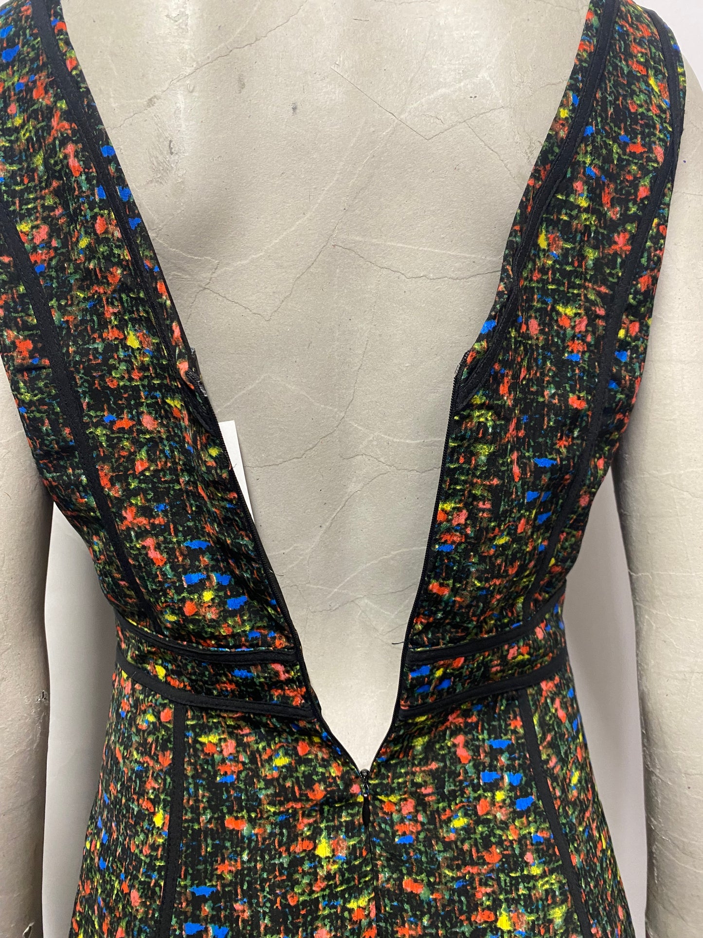 Adelyn Rae Multi Colour Sleeveless A-line Mini Dress Small