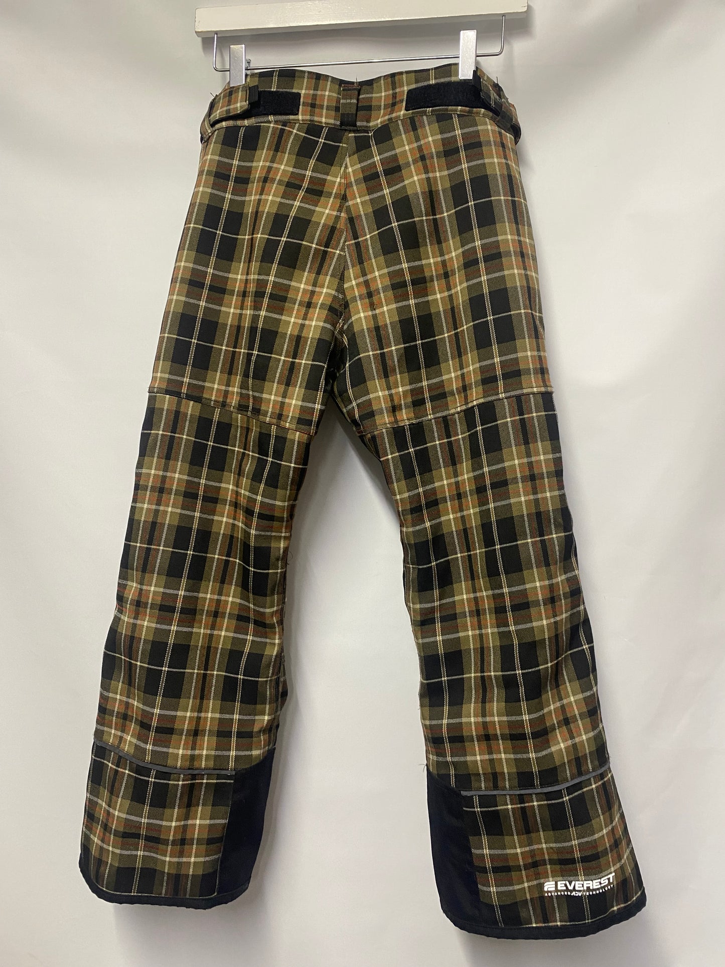 Everest Brown Chequered Insulated Fleece Lined Kids Salopettes 28"