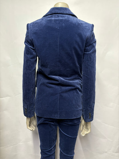 Frame Blue Corduroy Suit Small BNWT