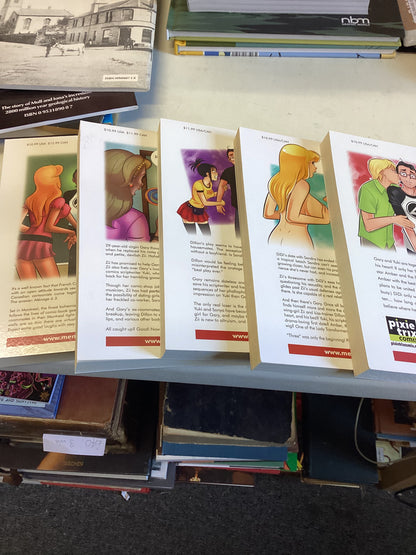 Menage 1,2,3,4,5 and 16 Postcards Gisele Lagace & David Lumsden