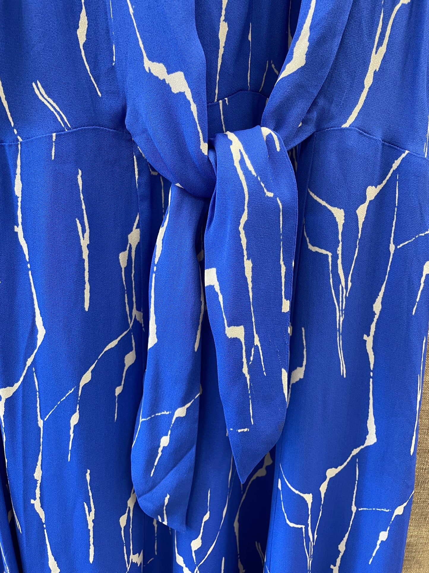 Whistles New with Tags Cobalt Blue Print Lightweight Maxi Dress UK 12