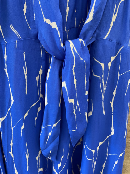 Whistles New with Tags Cobalt Blue Print Lightweight Maxi Dress UK 12