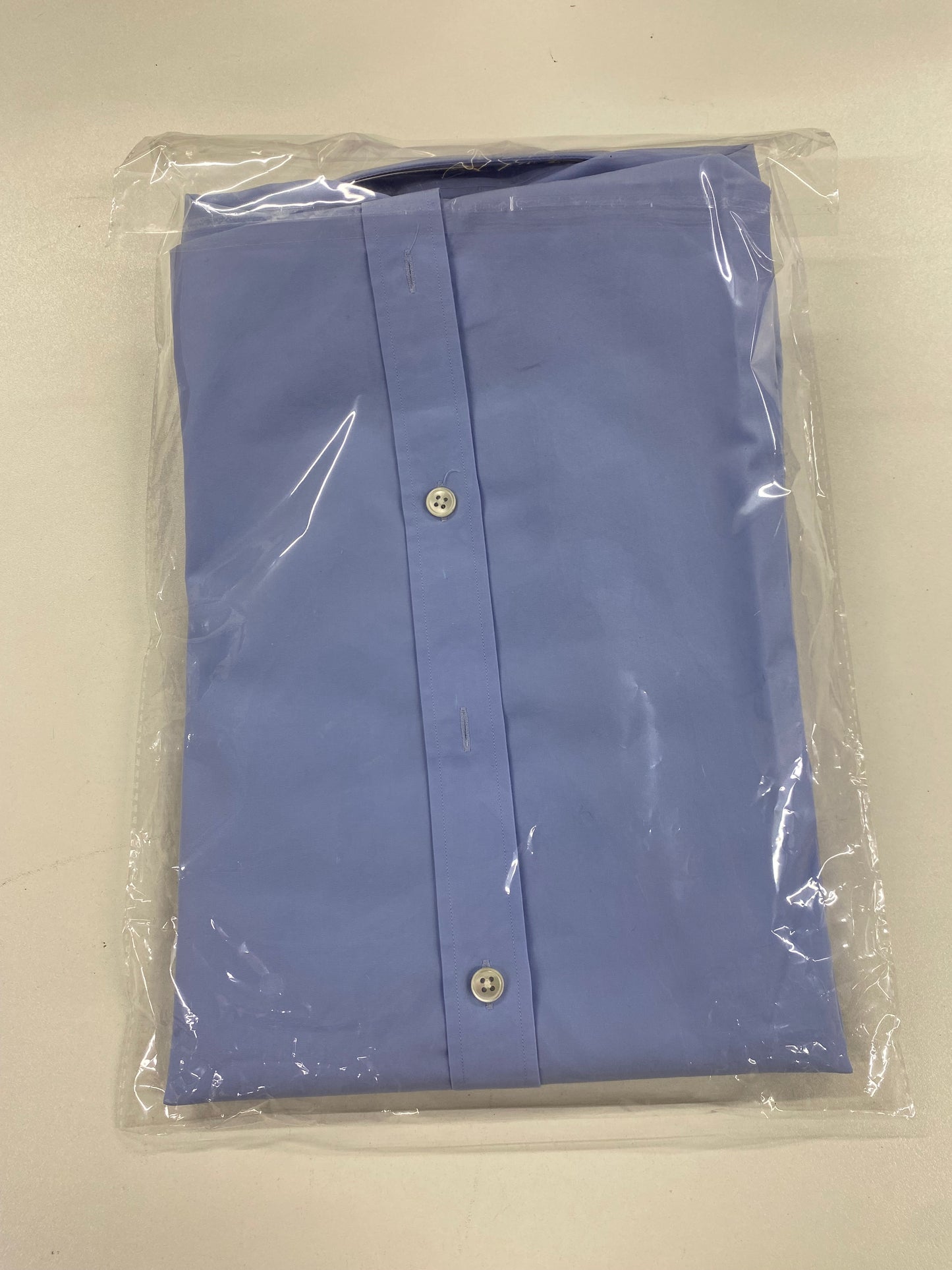 New & Lingwood Blue Cotton Long Sleeved Dress Shirt Ch 44", Collar 16" NEW