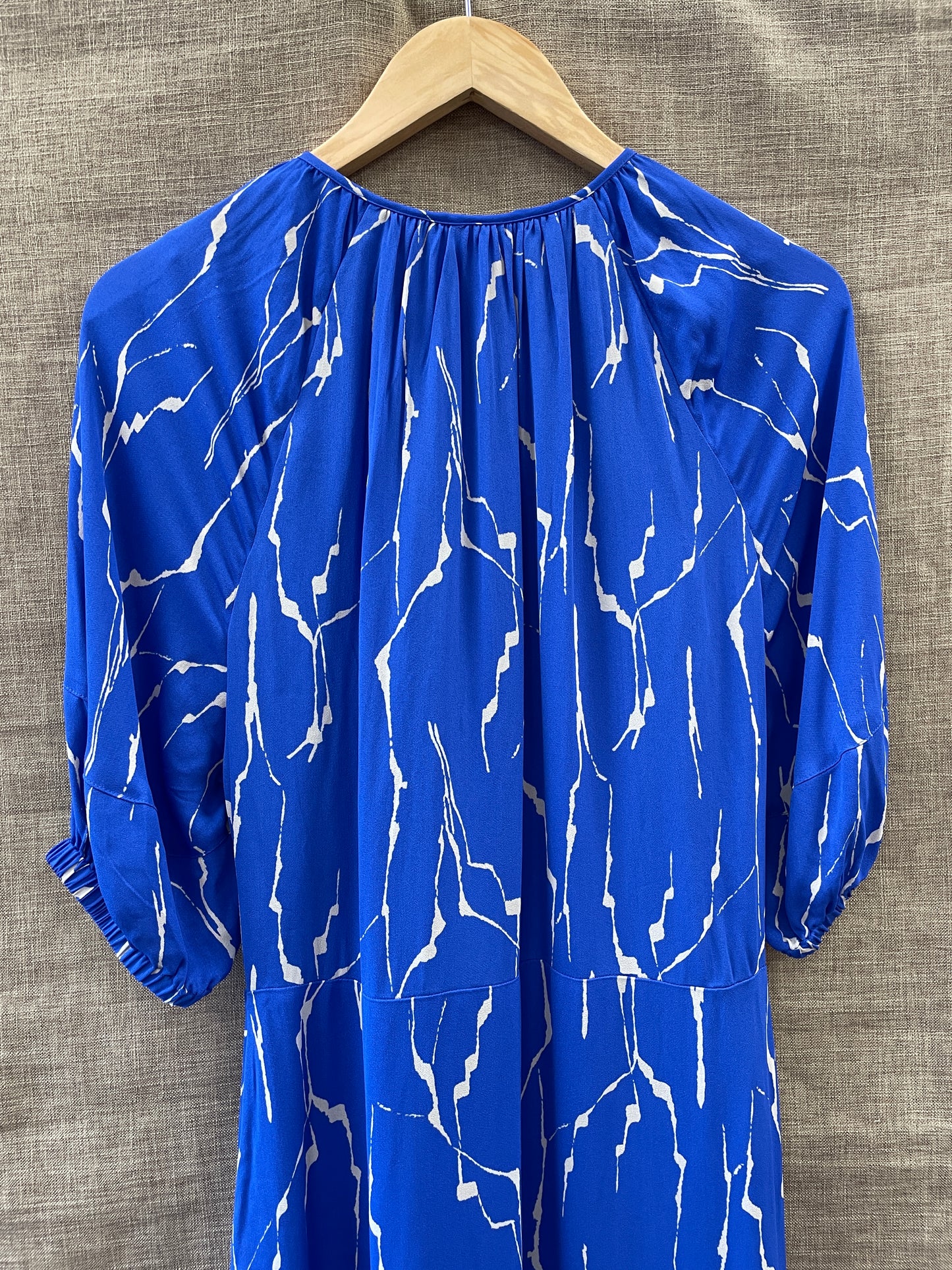 Whistles New with Tags Cobalt Blue Print Lightweight Maxi Dress UK 12