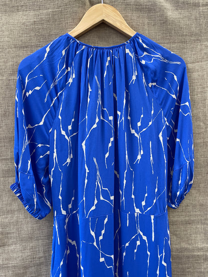 Whistles New with Tags Cobalt Blue Print Lightweight Maxi Dress UK 12