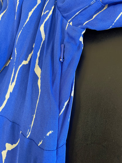 Whistles New with Tags Cobalt Blue Print Lightweight Maxi Dress UK 12