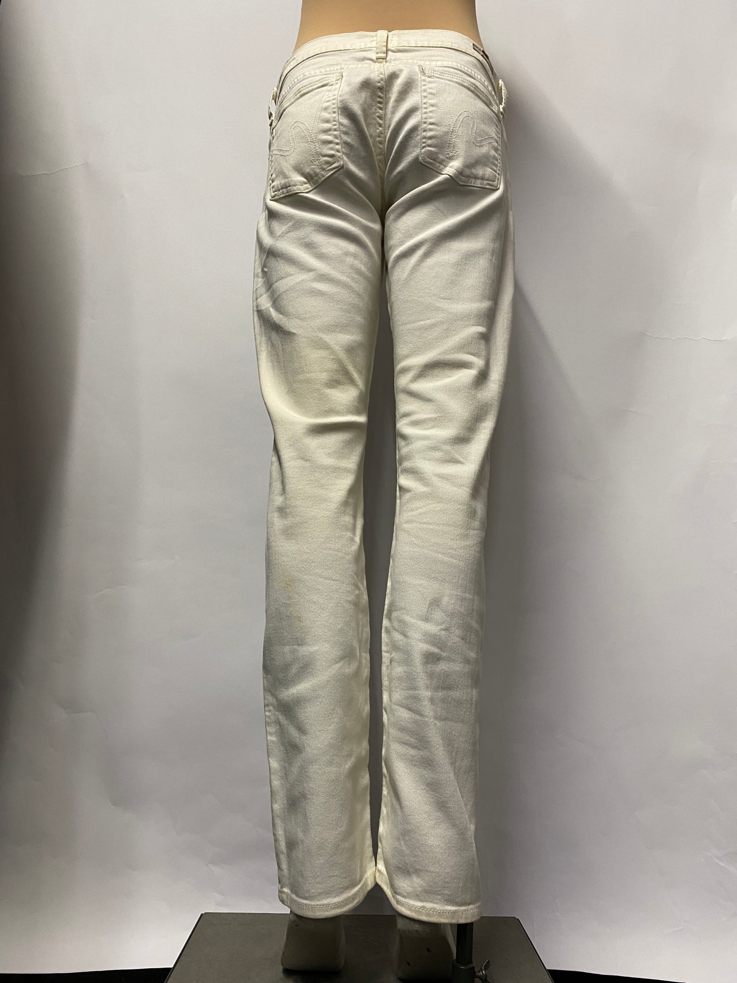 Citizens Of Humanity White Denim Ava Low Rise Straight Leg Jeans 29