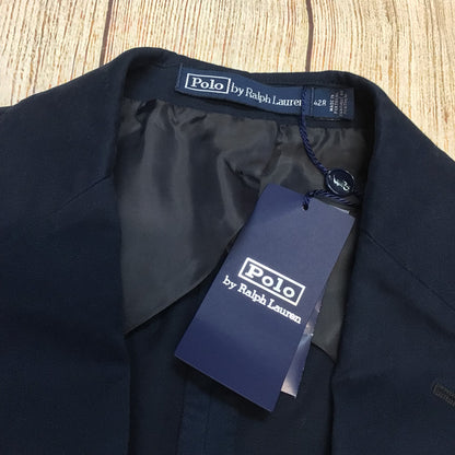 BNWT Polo Ralph Lauren Blue Cotton Blend Blazer Jacket Size 42R