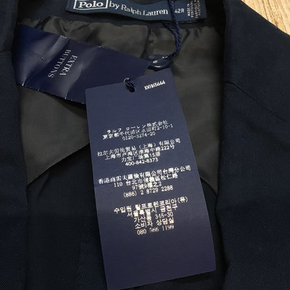 BNWT Polo Ralph Lauren Blue Cotton Blend Blazer Jacket Size 42R