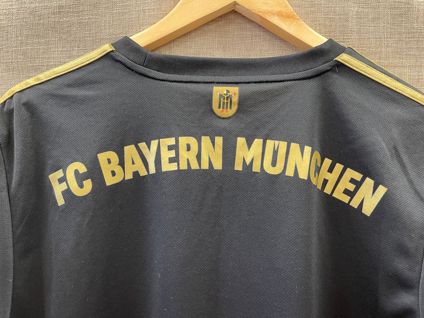 Bayern Munich Black 2021 - 2022 Away Football Soccer Top Large