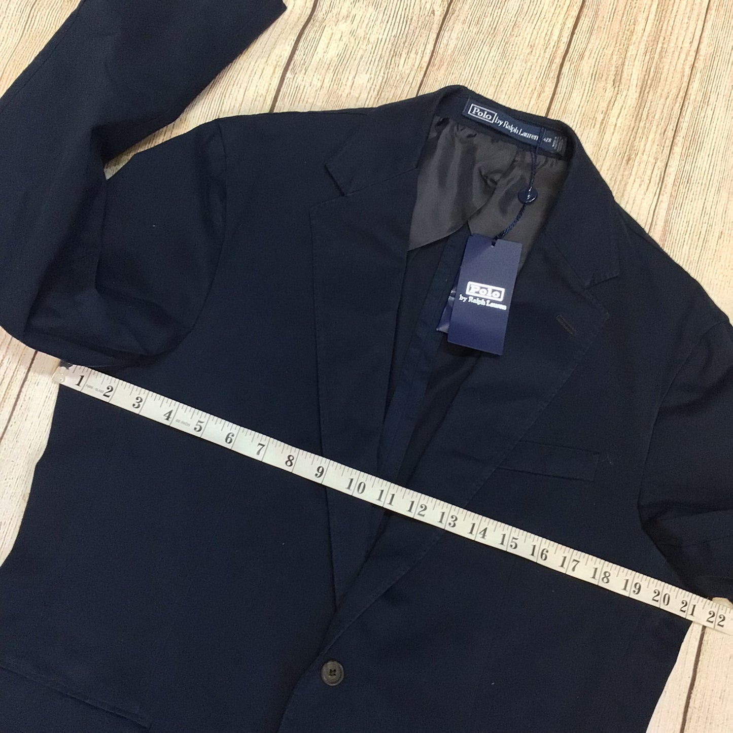 BNWT Polo Ralph Lauren Blue Cotton Blend Blazer Jacket Size 42R