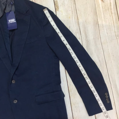BNWT Polo Ralph Lauren Blue Cotton Blend Blazer Jacket Size 42R