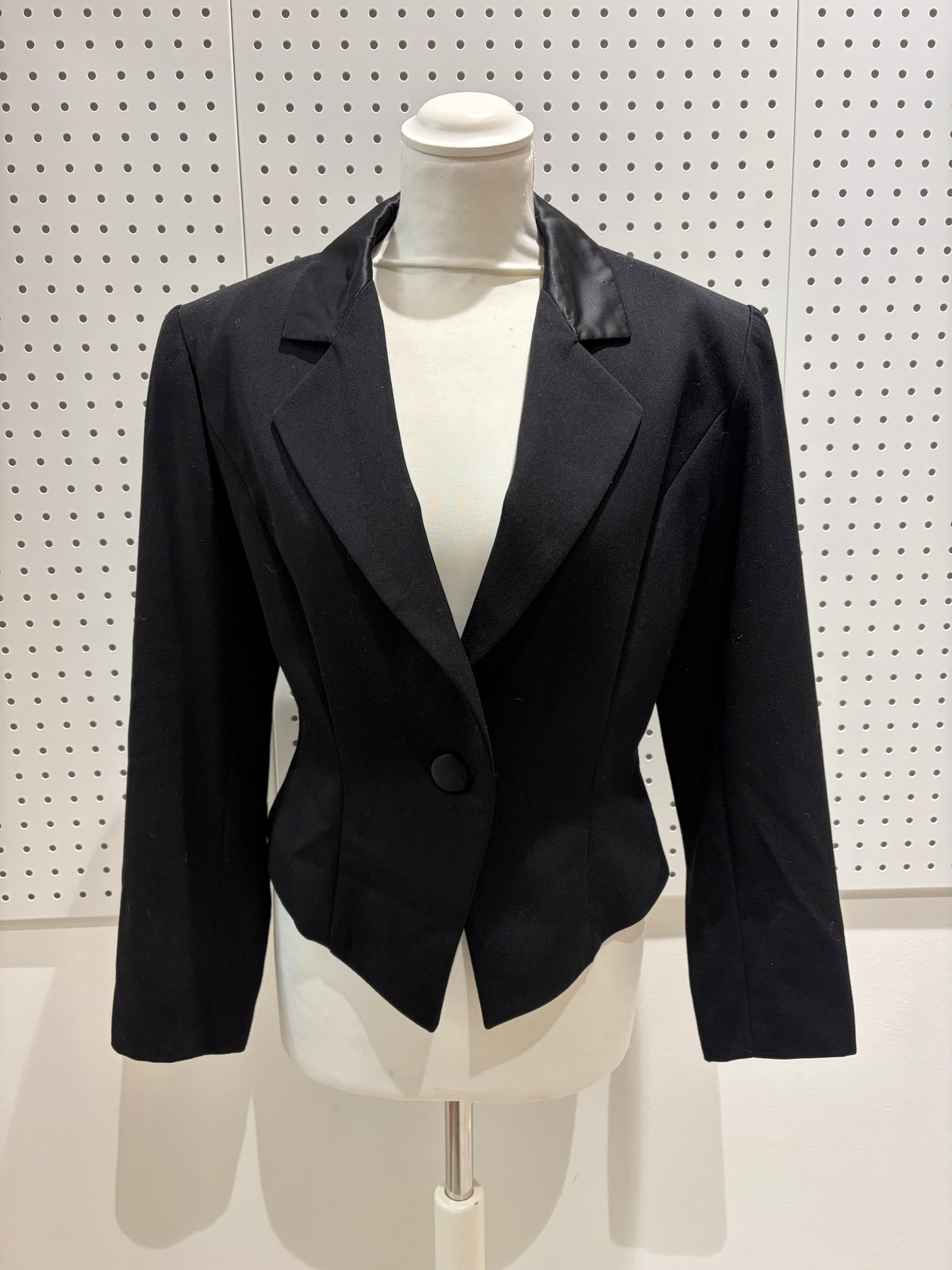 Yves Saint Laurent Variation, Black, Wool & Satin Trim | S