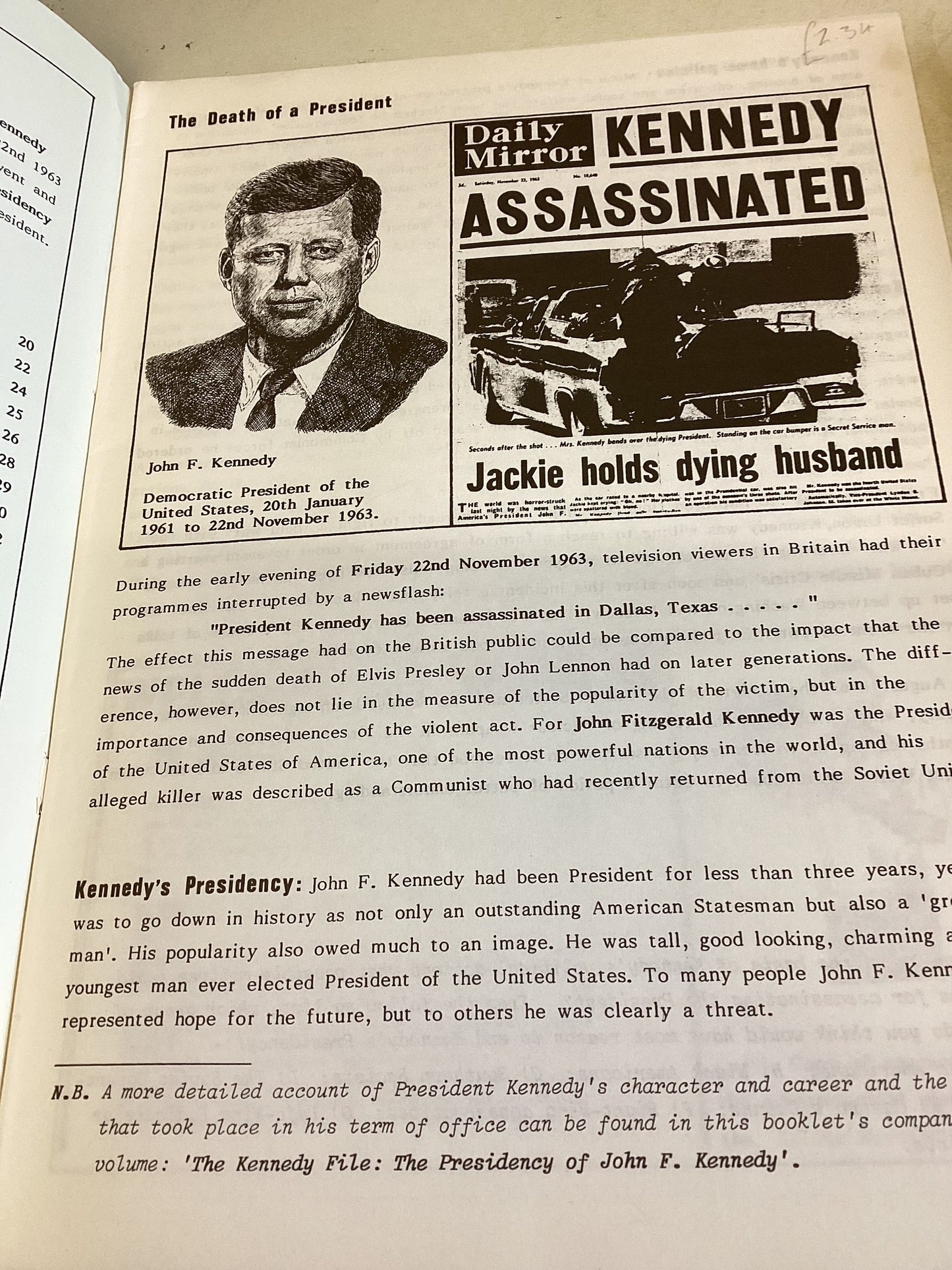 The Kennedy File The Assassination of President Kennedy