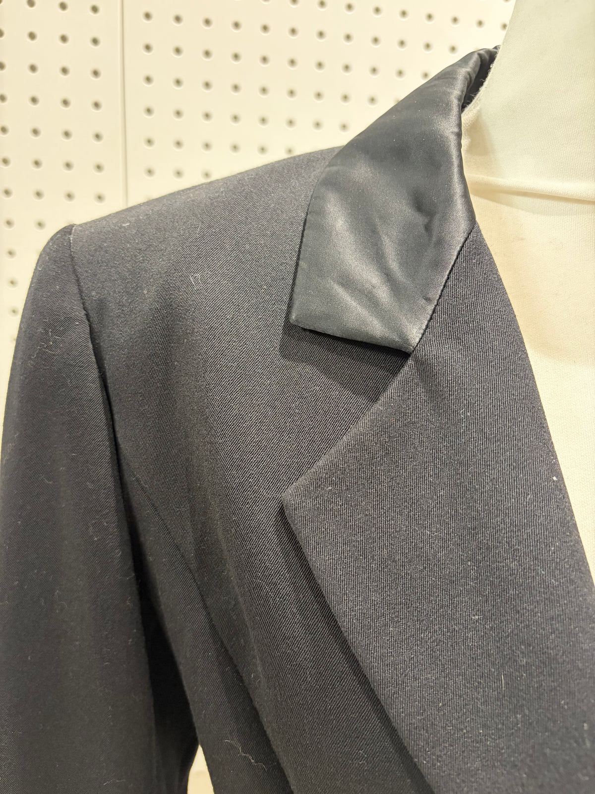 Yves Saint Laurent Variation, Black, Wool & Satin Trim | S