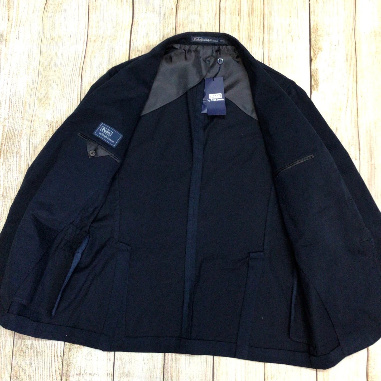 BNWT Polo Ralph Lauren Blue Cotton Blend Blazer Jacket Size 42R