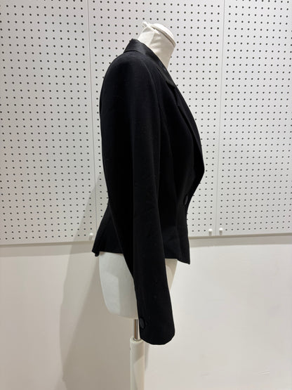 Yves Saint Laurent Variation, Black, Wool & Satin Trim | S