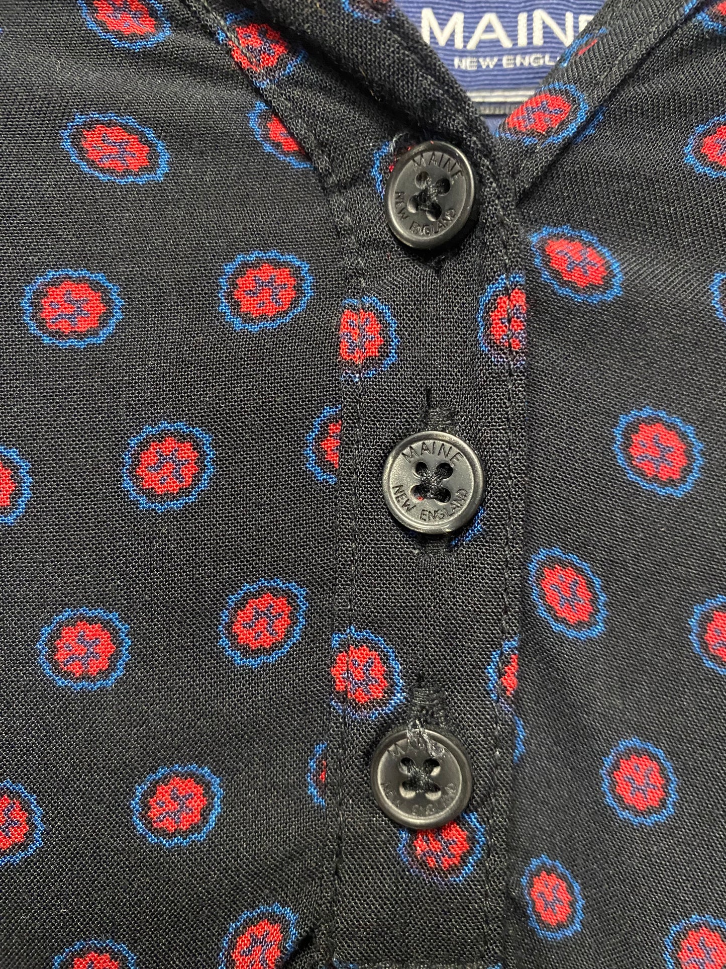 Maine New England Black Floral Tunic Top 20