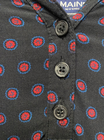 Maine New England Black Floral Tunic Top 20