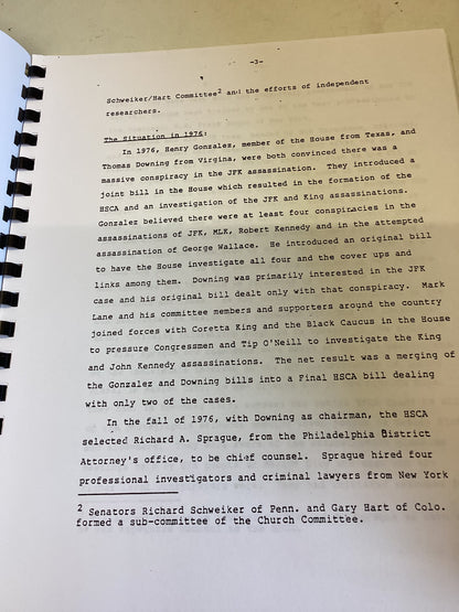 The Final Cover Up  How The CIA Controlled The House Select Committee  Assassinations Fassimile Copy