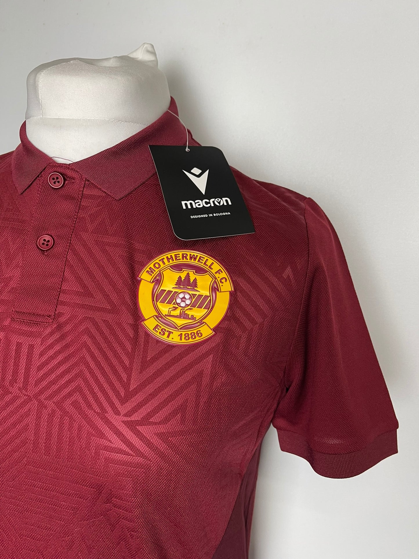 BNWT Motherwell FC Maroon Polo Top Small