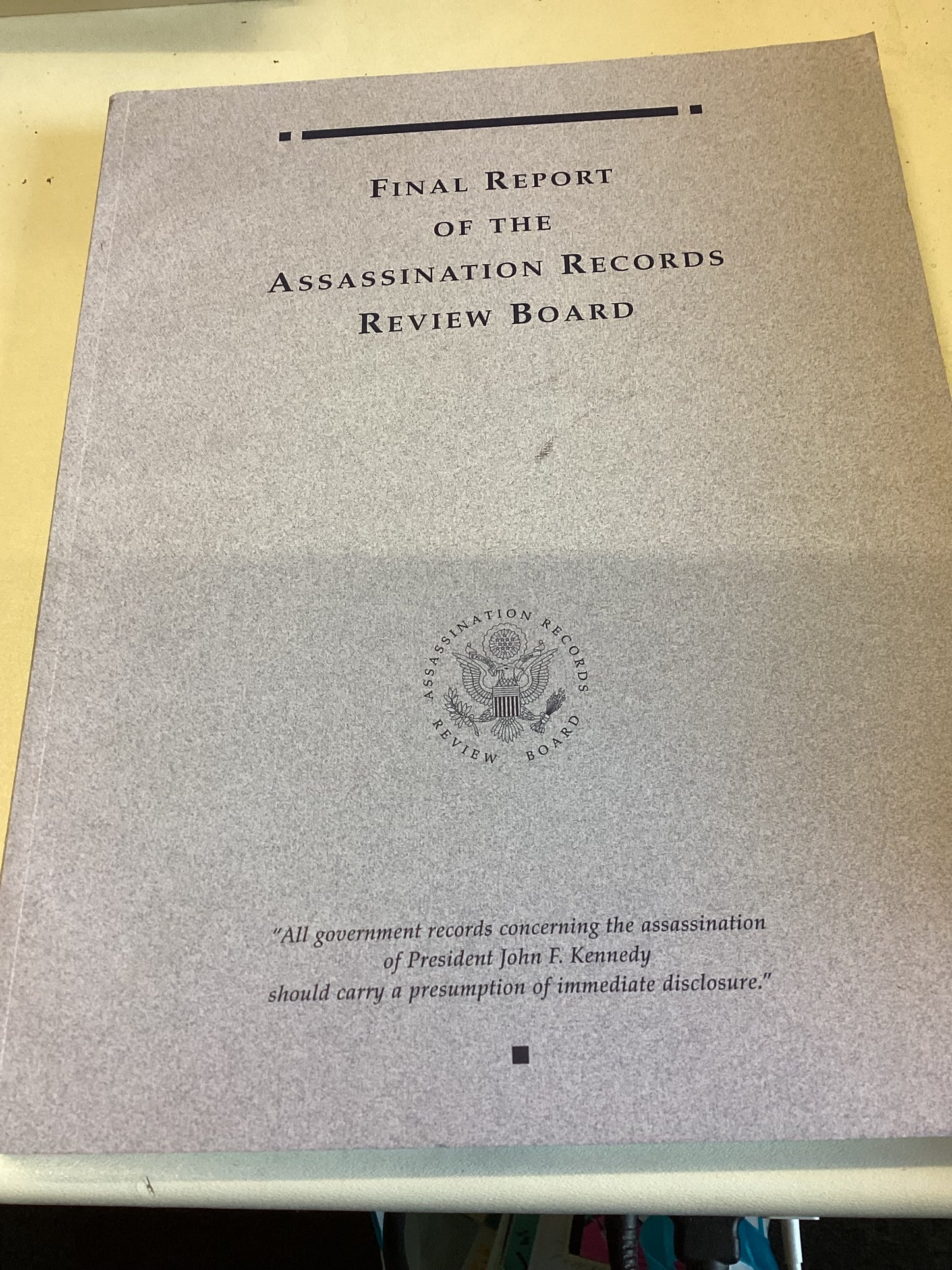 Final Report of The Assassination Records Review Board