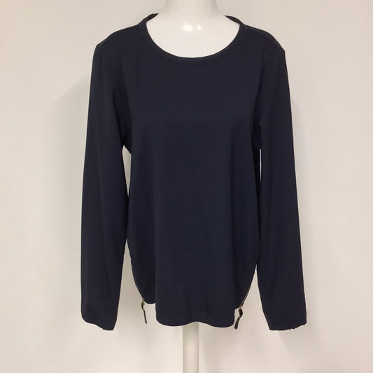 Paul Smith Made in Italy Navy Blue Speckled Sweater Top w/Zip Detail Size M