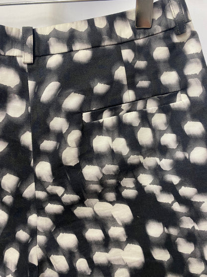 Jil Sander Black and White Patterned Cotton Mini Shorts 6