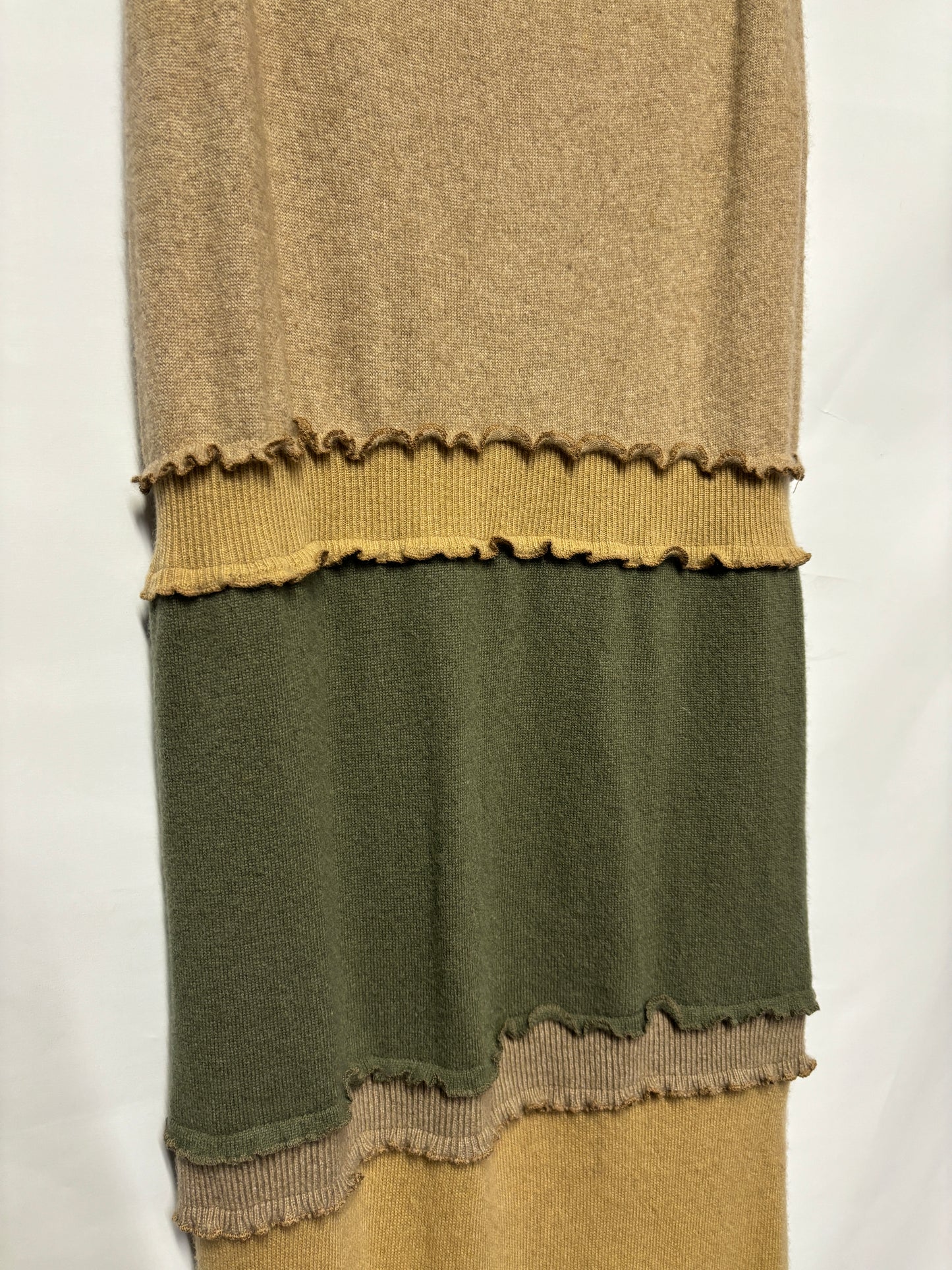 Lucy Lindquist 100% Cashmere Tiered Maxi Skirt Large