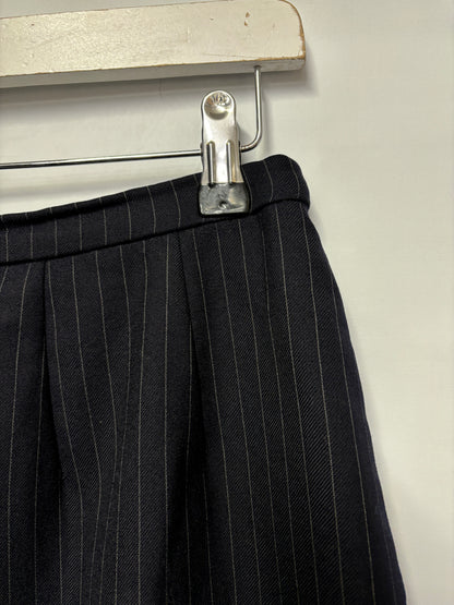 Vintage Burberrys Navy Wool Pinstripe Pencil Skirt Small W28