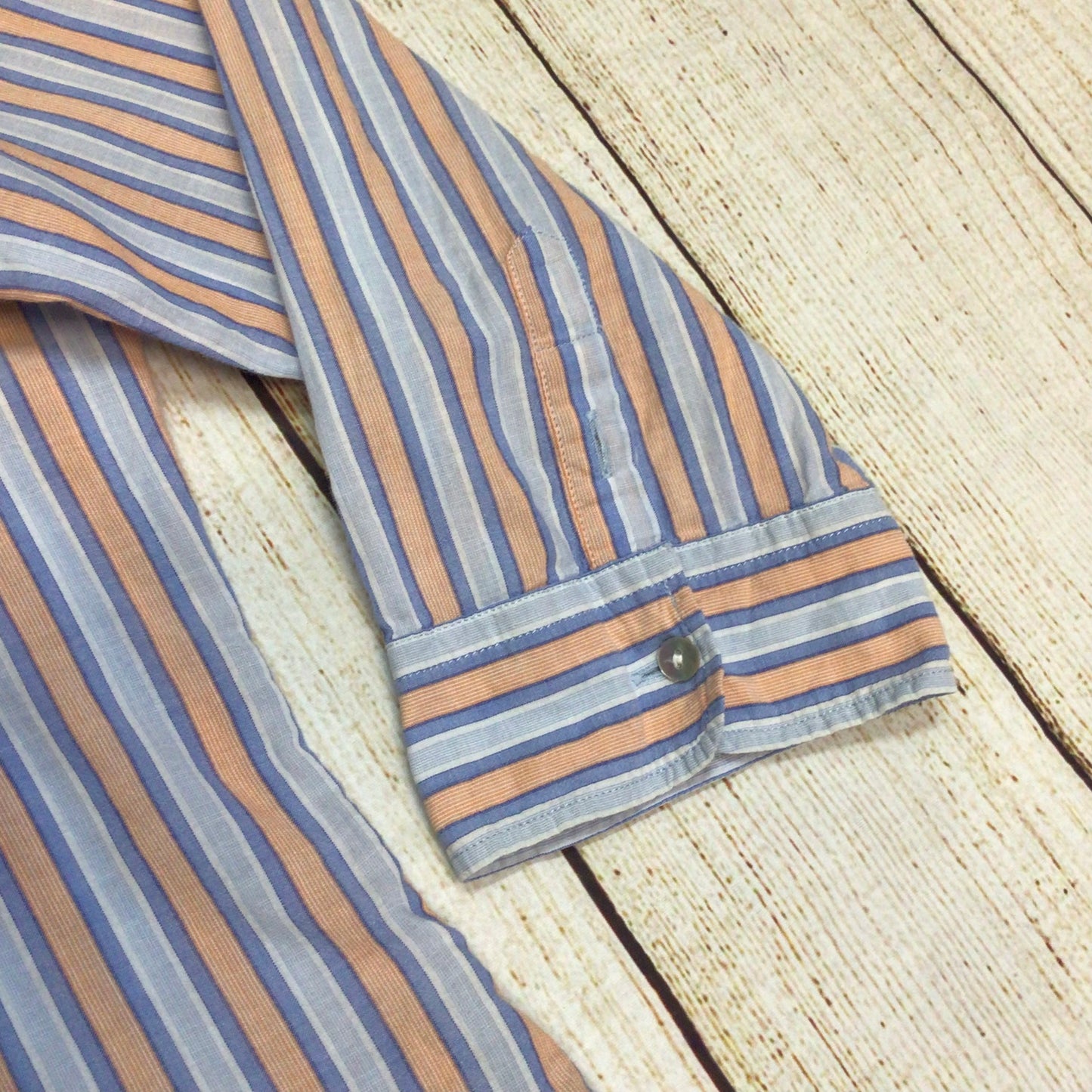 Polo Jeans Co. Ralph Lauren Blue Orange Cotton Striped Shirt Size XL (kids)