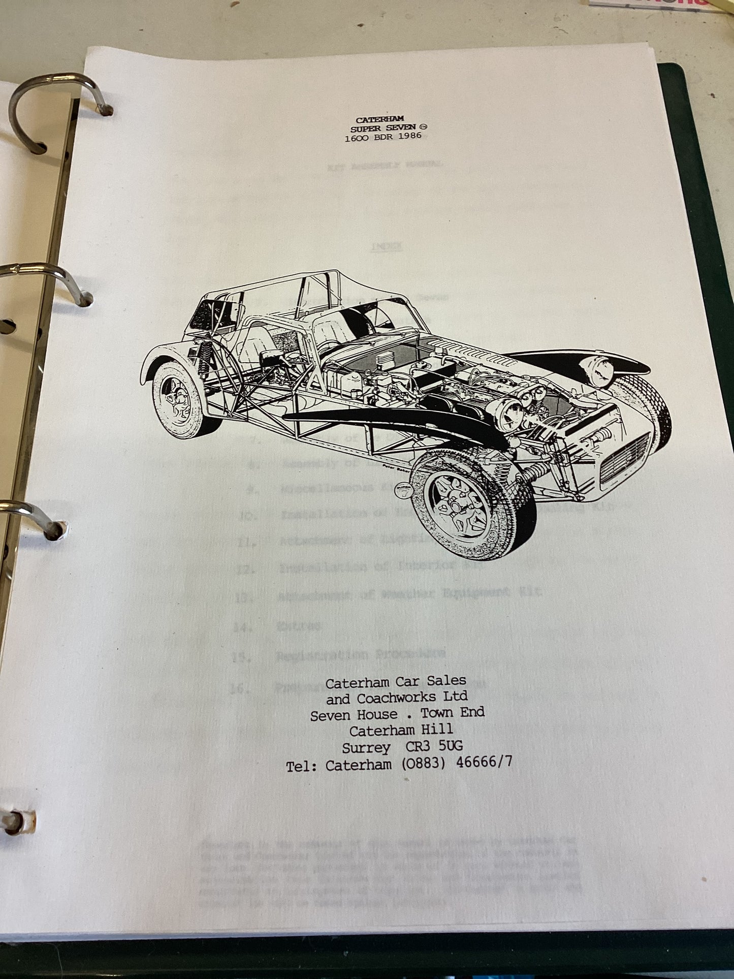 Super 7 Assembly Guide Caterham Car Sales and Coachworks Ltd Facsimile