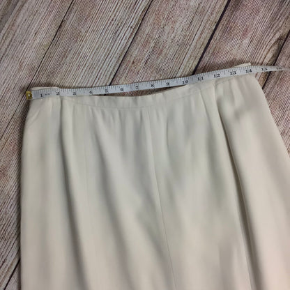 Elégance Paris Cream Lined Flare Skirt Size 12