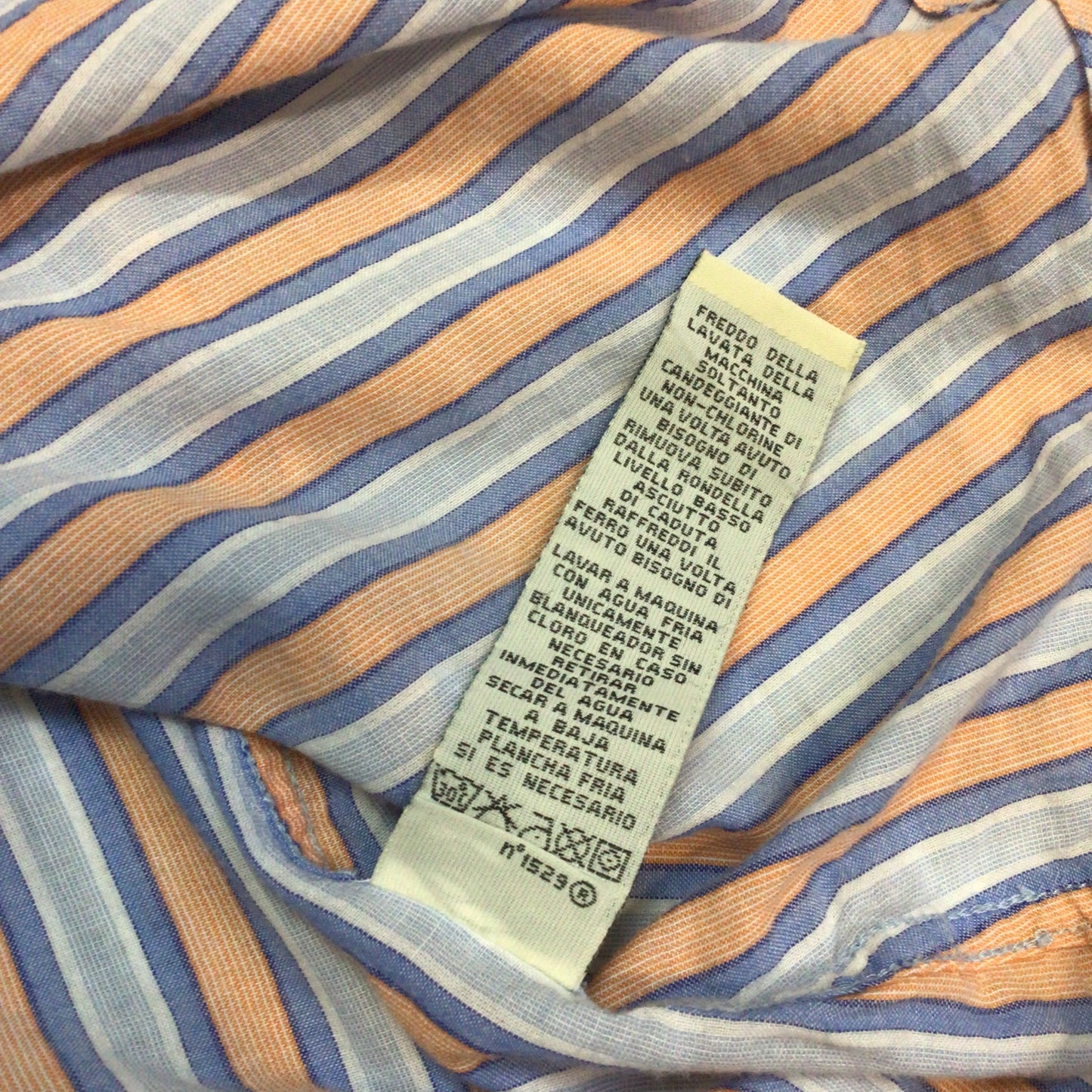 Polo Jeans Co. Ralph Lauren Blue Orange Cotton Striped Shirt Size XL (kids)