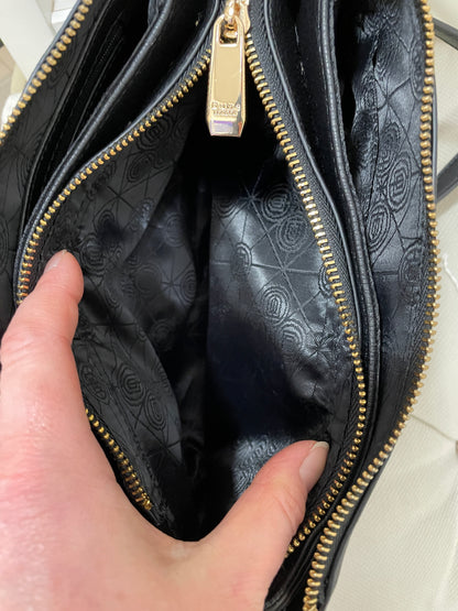 Dune Black Faux Leather Handbag Bag with Gold Hardware