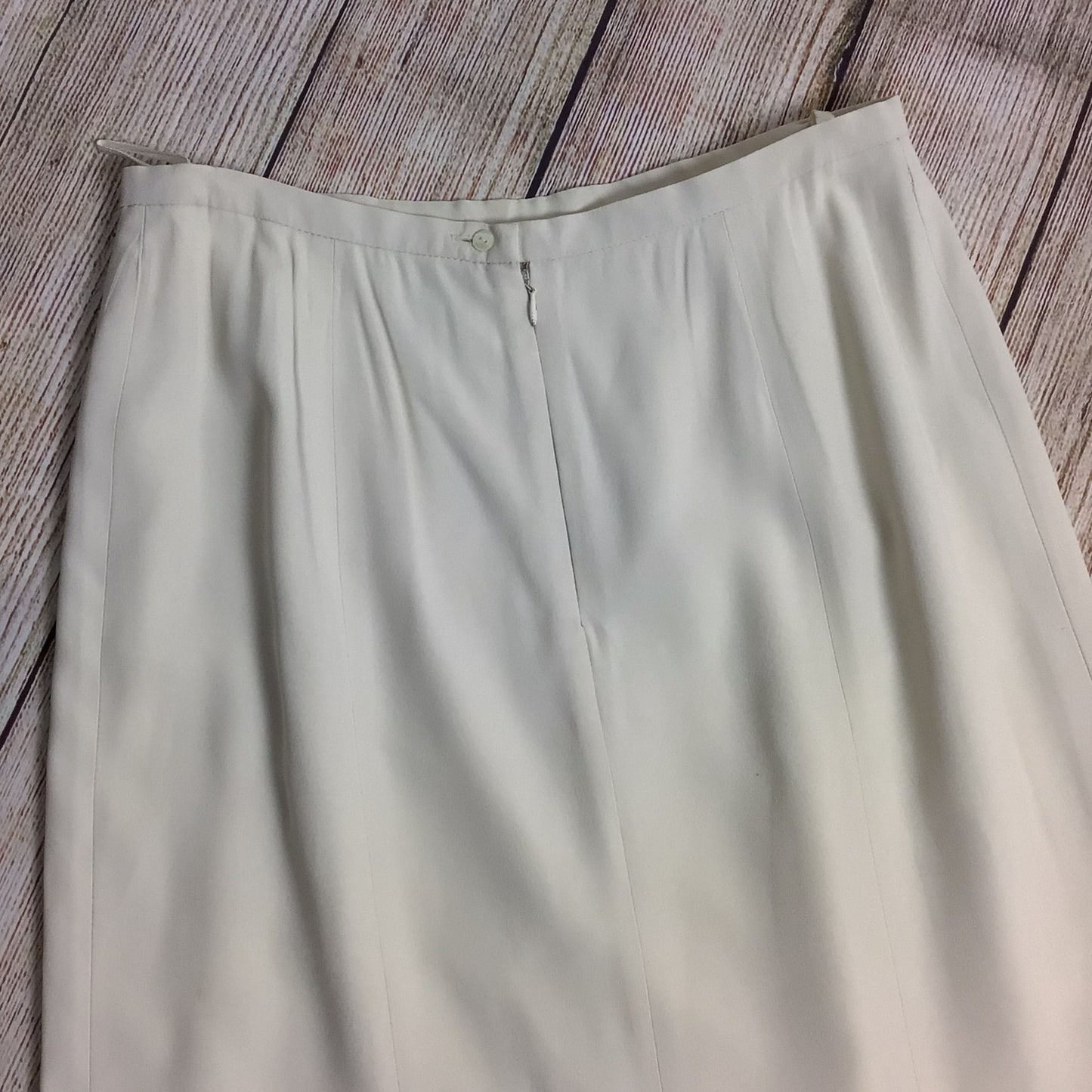 Elégance Paris Cream Lined Flare Skirt Size 12