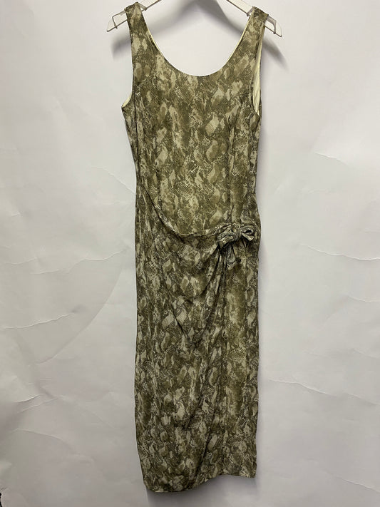 Betty Barclay Khaki Snake Print Wrapover Dress 14