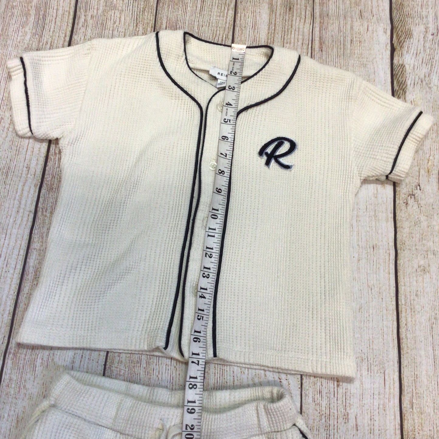 Reiss Ecru Jonny Senior Textured Shirt & Shorts 2 Piece Size (7-8yrs, 128cm)