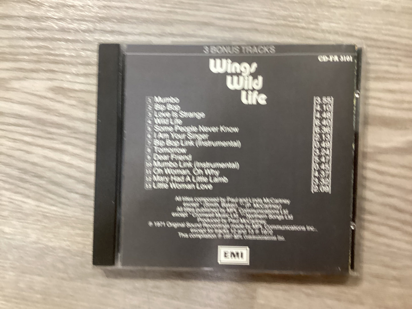 Wings - Wild Side - EMI Fame - 1987 Swindon Pressing - CD-FA 3101