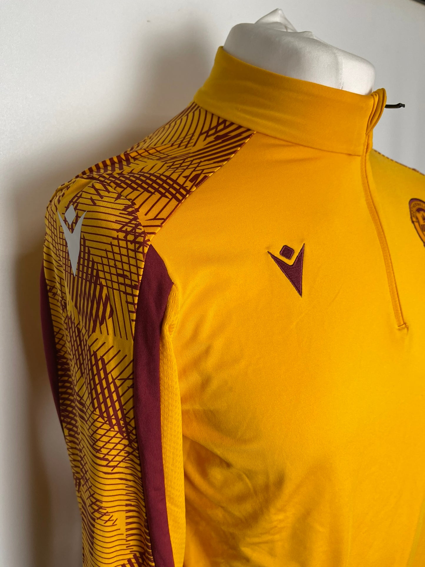 Motherwell FC Yellow Zip Jumper Small