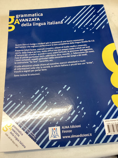 Grammatica Avanzata Della Lingua Italiana  Con Esercizi Susanna Nocchi Roberto Tartaglione