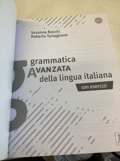 Grammatica Avanzata Della Lingua Italiana  Con Esercizi Susanna Nocchi Roberto Tartaglione